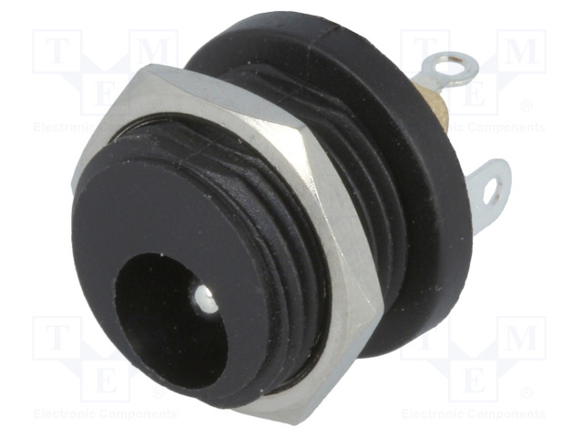 LIITIN: VIRTA- DC - PISTORASIA - UROS - 1A - 12V - JUOTETTAVA - 5,5MM - DC liittimet - FC681474 - 1