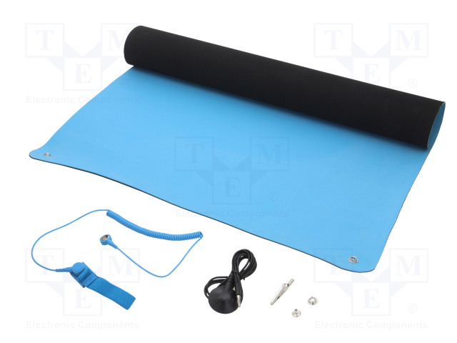 MATTO: PÖYTÄSARJA - ESD - L: 0,9M - W: 0,6M - PAKS.: 2MM - SININEN (VAALEA) - ESD työasemat - PRT-STW424014 - 1