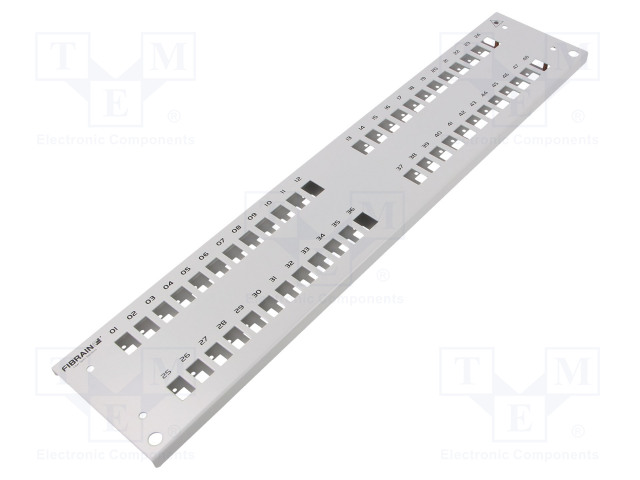 ETUPANEELI - 2U - PANEELIN VÄRI: HARMAA - KAKSINKERTAINEN - Räkkikotelot 19' - FIBRAIN-FB2044 - 1