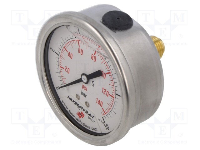 GLYSERIINIPAINEMITTARI - 0÷10BAR - 63MM - RUOSTUMATON TERÄS - Ilman tuotto - M63A.GL010G14 - 1