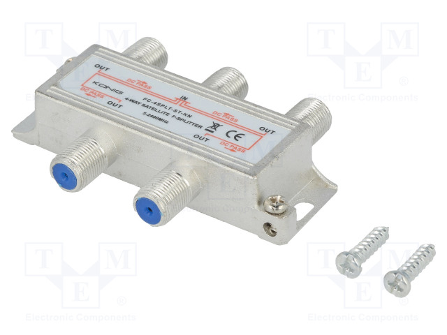 HAAROITIN - 2400MHZ - TULO: NAARAS-F - LÄHTÖ: NAARAS-F X4 - F liittimet - SPLITT-04-04 - 1