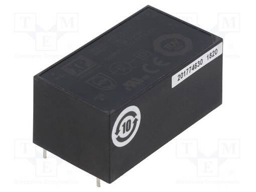 AC/DC MUUNNIN - 10W - TULOJÄNNITE 85÷264VAC - 24VDC - ILÄH: 420MA - OUT: 1 - 80% - AC/DC muuntimet - VCE10US24 - 1