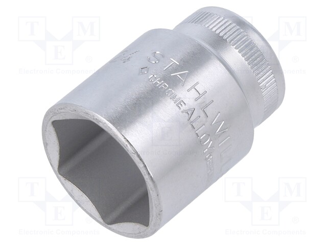 HYLSY - 6-KULMA,HYLSY-HEX 24MM - 1/2" - 42MM - KROMATTU TERÄS - Hylsyavaimet - ST-3030024 - 1