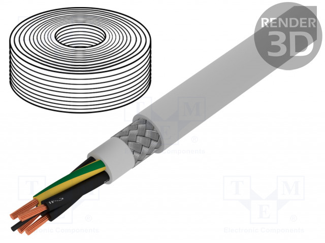 JOHTO - TOPFLEX-600-C-PVC - 4G4MM2 - PYÖREÄ - CU - PVC - HARMAA - Virtajohdot metritavara - TOPFLEX-C-4G4 - 1