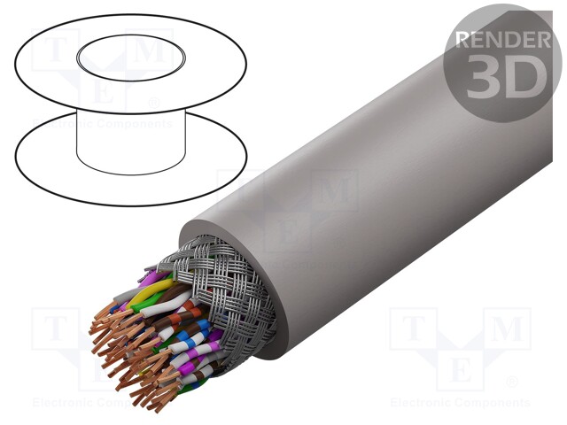 JOHTO - UNITRONIC® LIHCH (TP) - 25X2X0,14MM2 - LSZH - HARMAA-BEIGE - Suojatut moninapakaapelit - LIHCH-TP-25X2X0.14 - 1
