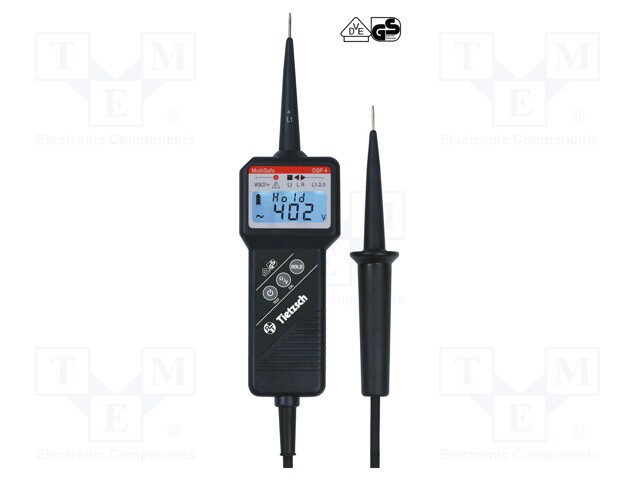 JÄNNITEKOETIN - LCD - VAC: 24÷1000V - VDC: 24÷1500V - 1OHM÷2MOHM - IP65 - Sähköverkostojen testerit ja mittarit - TIZ-DSP-4 - 1