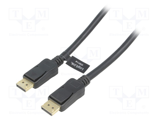 KAAPELI - DISPLAYPORT-PISTOKE,MOLEMMIN PUOLIN MUSTA - HDMI, DVI, DisplayPort johdot - CV0114 - 1