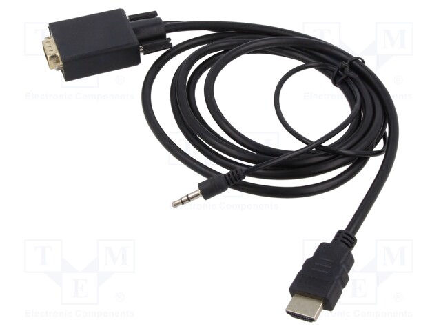 KAAPELI - HDMI 1.4 - FULL HD 1080P - 1,8M - MUSTA - HDMI, DVI, DisplayPort johdot - SAVKABELCL-104 - 1