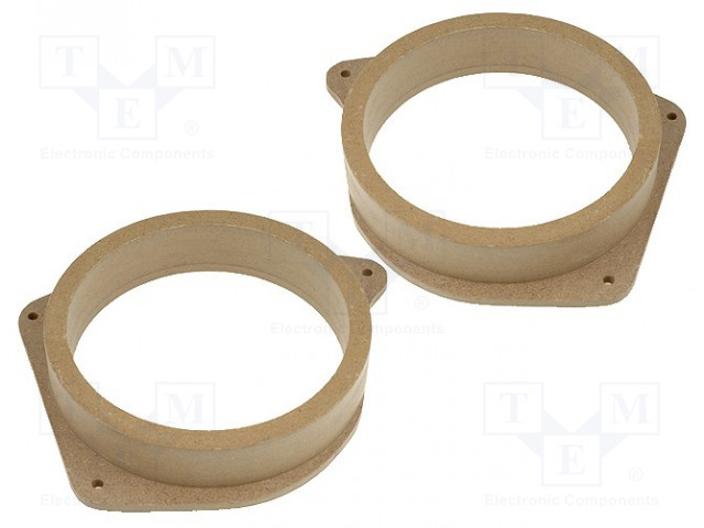 KAIUTTIMEN KOROKERENGAS - MDF - 165MM - SEAT - KYLLÄSTETTY,MAALATTU - 2KPL - Kaiuttimen MDF soviterenkaat - MDF-D.34 - 1