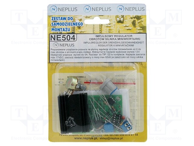 KIERTOJEN SÄÄDIN - 17VDC - 12V - TASAVIRTAMOOTTORIT - Piirilevyjen valmistus - ZSM-NE504 - 1