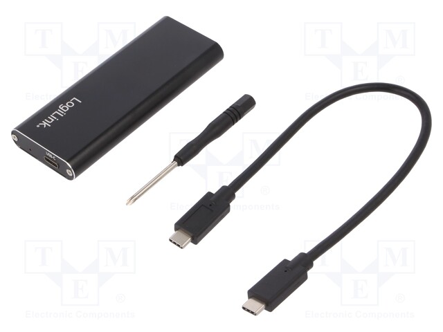 KIINTOLEVYJEN KOTELO: M.2 - USB 3.1 - MUSTA - TUKI: M.2 SATA SSD - Tietokonetarvikkeet - muut - UA0314 - 1