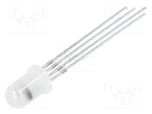 LED - RGB - 5MM - 60° - ETUOSA: KUPERA - 1,6÷2,6/2,8÷4/2,8÷4VDC - Pyöreät LEDit - LL-509RGBM2E-004 - 1