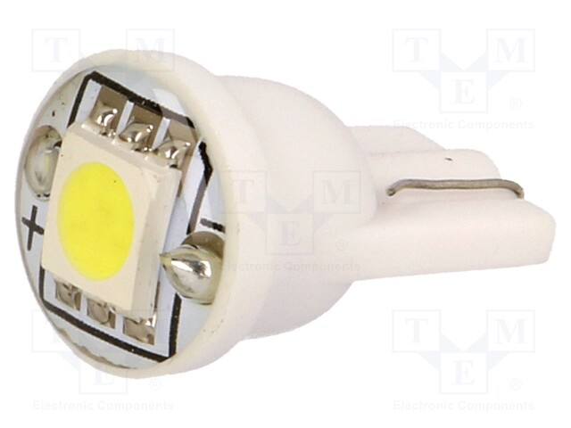 LED LAMPPU - NEUTRAALIVALKOINEN - T10,W2,1X9,5D,W5W - 12VDC - 22LM - Merkkivalot ja pienoislamput - OST10AB01GD-W443S4 - 1