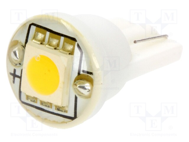 LED LAMPPU - LÄMMIN VALKOINEN - T10,W2,1X9,5D,W5W - 12VDC - 18LM - Merkkivalot ja pienoislamput - OST10AB01GD-M543S4 - 1