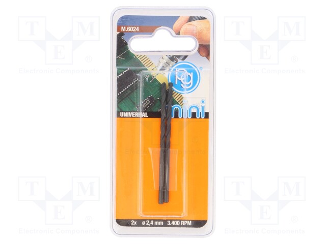 METALLIPORANTERÄ - Ø: 2,4MM - HSS PIKATERÄS - 2KPL - Metalliporanterät - PG-M6024 - 1