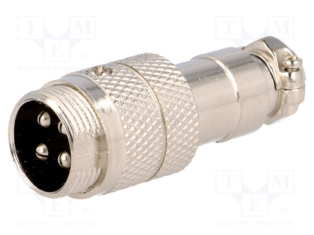LIITIN: MIKROFONI - PISTOKE - UROS - PIN: 4 - JOHTOON - SUORA - Moninapaliittimet ja mikrofoniliittimet - MIC344 - 1