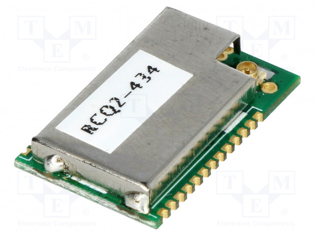 MODUULI: RF - 434MHZ - SERIAL - -112DBM - 2,2÷3,6VDC - 20DBM - SMD - RF moduulit - RCQ2-434 - 1