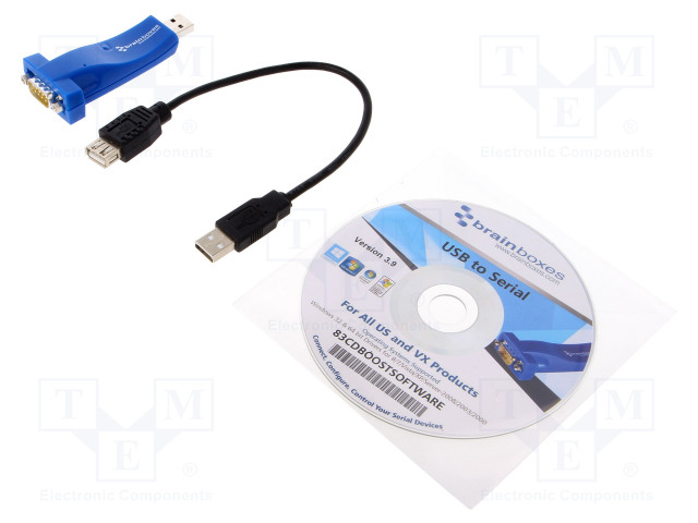 MUUTTAJA - RS422/485/USB - PORTTIEN LUKU: 1 - IP30 - 89X35X20MM - Teollisuusverkot - US-324 - 1