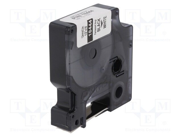 NAUHA - 12MM - 5,5M - VALKOINEN - MERKIN VÄRI: MUSTA - Tarratulostimet ja merkitsijät - DYMO.18444 - 1