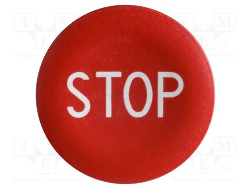 NÄPPÄIMEN LINSSI - 22MM - HARMONY XB4 - NÄPPIMEN VÄRI: PUNAINEN - Taulukytkimien lisävarusteet - ZBA434 - 1