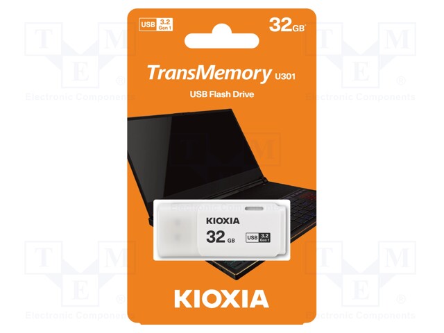 PENDRIVE - USB 3.2 - 32GB - HAYABUSA - VALKOINEN - USB A - USB muistit - LU301W032GG4 - 1