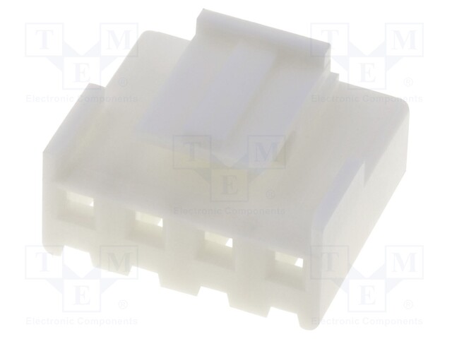 LIITIN: JOHTO-LEVY - PISTOKE - NAARAS - PIN: 4 - 5A - 250V - JOHTOON - 1X4 - Signaaliliittimet rasteri 3,96mm - MTC-04 - 1