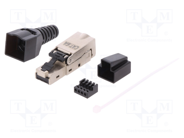 LIITIN: RJ45 - PISTOKE - PIN: 8 - CAT: 6A - SUOJATTU - 8P8C - RJ45-PISTOKE - RJ liittimet - LOG-MP0044 - 1