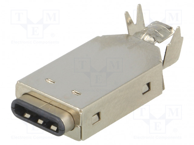 LIITIN: USB C - PISTOKE - JOHTOON - JUOTETTAVA - PIN: 24 - SUORA - 1A - USB liittimet - KEYS954 - 1