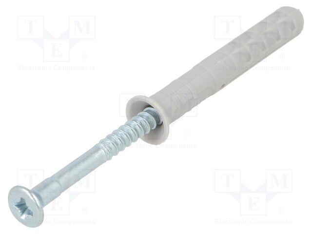 PLASTIC ANCHOR - WITH SCREW - 6X40 - ZINC-PLATED STEEL - N - 50PCS - 6MM - Ruuvit - muut - FISCHER-50354 - 1