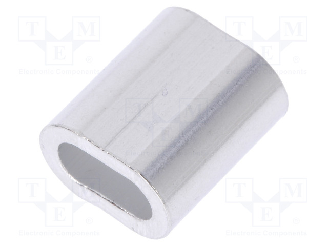 PURISTUSHOLKKI - ALUMIINI - KÖYSILLE - ØKÖYDEN: 4MM - L: 14MM - Köysitarvikkeet ja vaijeritarvikkeet - D-ZLA.4 - 1