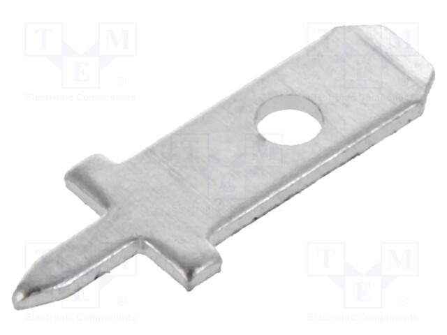 PURISTUSLIITIN - LITTEÄ - 2,8MM - 0,5MM - UROS-THT - MESSINKI - HOPEOITU - Juotoskorvat ja kaapeliliittimet - PCB - LST1094 - 1