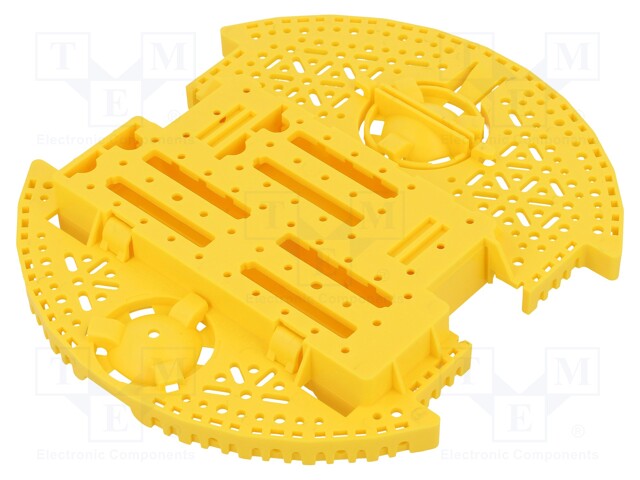 PYÖRÄALUSTA - POLOLU ROMI - KELTAINEN - 3÷6VDC - MOT.M: 2 - IMAX: 1,25A - Robottialustat ja kotelot - POLOLU-3504 - 1