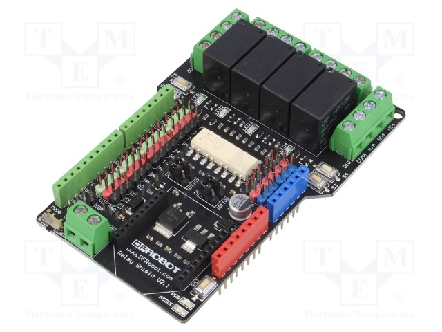 ROBOTIIKKARELEMODUULI - SHIELD - TTL - ARDUINO - 240VAC - 60VDC - Relemoduulit - DF-DFR0144 - 1