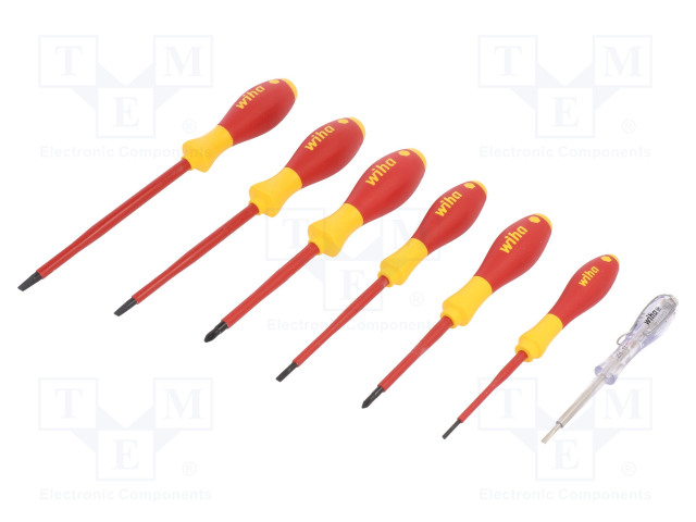 SCREWDRIVER: INSULATED-SET - INSULATED - PHILLIPS,SLOT - 1KVAC - Ruuvimeisselit ja sarjat - WIHA.00834 - 1