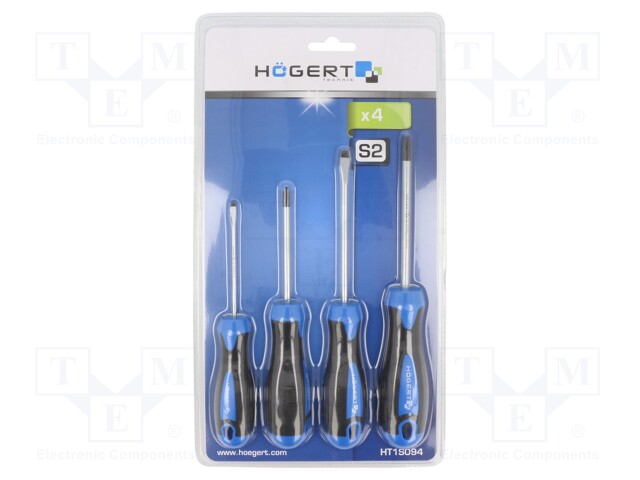 SCREWDRIVER: UNIVERSAL-SET - PHILLIPS,SLOT - PH1,PH2,SL 3,SL 5 - Ruuvimeisselit ja sarjat - HT1S094 - 1