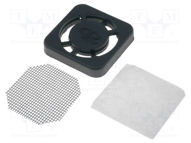 SUOJA - MUOVI - 40X40MM - RUUVI - A: 42,3MM - B: 3,3MM - C: 32MM - D: 46,5MM - Tuulettimien suojat - RCP-04 - 1