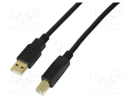 USB-TOISTIN - USB 2.0 - USB A PISTOKE,USB B PISTOKE MUSTA - USB kaapelit ja adapterit - UA0264 - 1