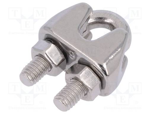 VAIJERILUKKO - HAPONKESTÄVÄ TERÄS A4 - KÖYSILLE - L: 15MM - Köysitarvikkeet ja vaijeritarvikkeet - ZLK-6-A4 - 1