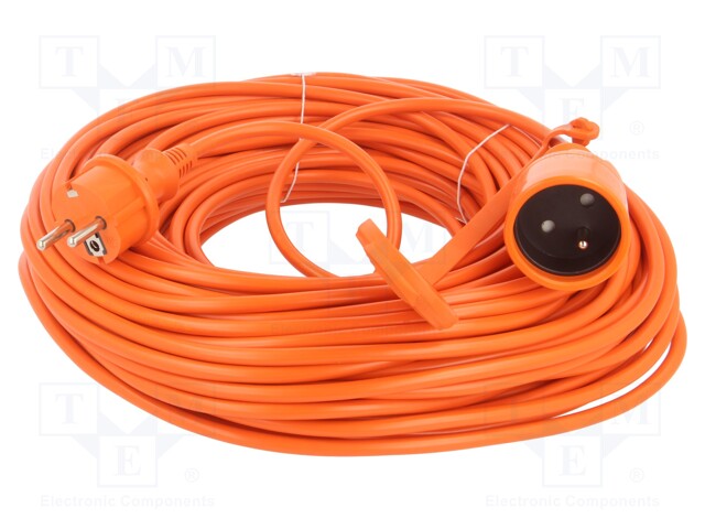 VERKKOJATKOKAAPELI - 3X1MM2 PVC - ORANSSI - PISTORAS.MÄÄRÄ: 1 - Jatkojohdot ja -haaroittimet - W-96974 - 1