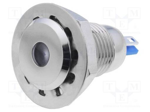 MERKKIVALO: LED - LITTEÄ - KELTAINEN - 24VDC - Ø12MM - IP67 - JUOTTOON - Merkkivalot ja pienoislamput - GQ12F-DY24 - 1