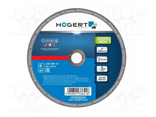 KATKAISULAIKKA - Ø: 230MM - ØREIKÄ: 22,23MM - LAIKAN PAKS: 1,9MM - Katkaisu- ja hiomalaikat - HT6D634 - 1