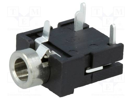 LIITIN: JACK 3,5MM - N LIITINAARAS - STEREO - NAVAT: 3 - PCB - THT - Plugit ja jakit - KLBR-4 - 1