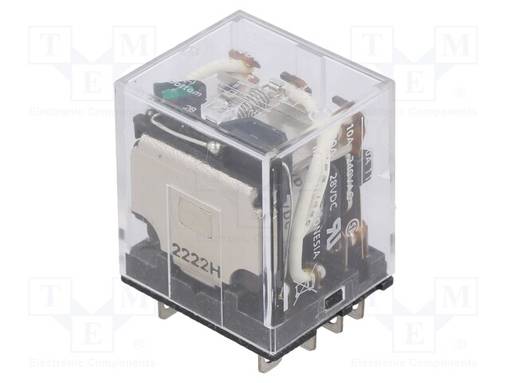 RELE - 3PDT - UKELAN: 24VDC - 10A/110VAC - ALUSLEVY - Teollisuusreleet - LY3N-DC24 - 1