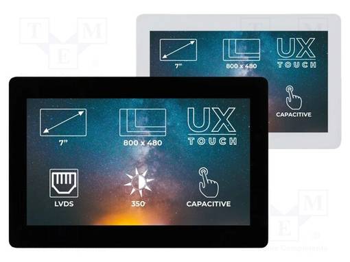 TFT NÄYTTÖ - 7" - 800X480 - VALAISTUS: LED - 179,96X119X2,3MM - UXTOUCH - TFT-näytöt - SM-RVT70UQLNWC04 - 1