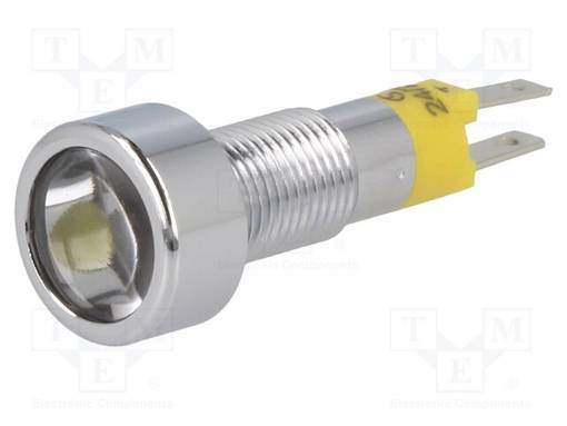 MERKKIVALO: LED - LITTEÄ - KELTAINEN - 24÷28VDC - 24÷28VAC - Ø8,2MM - Merkkivalot ja pienoislamput - SMLD08114 - 1
