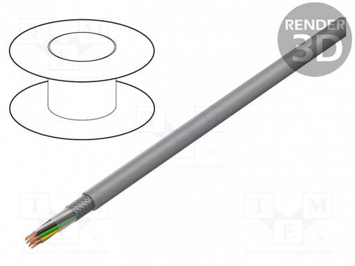 JOHTO - ELITRONIC® LIYCY - 12X0,34MM2 - TINATTU KUPARIPUNOS - PVC - Suojatut moninapakaapelit - TKD-0500264 - 1