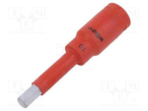 HYLSY - KUUSIOTAPPIAVAIN,ERISTETTY,HYLSY-HEX 10MM - 1/2" - 1KV - Hylsyavaimet - WIHA.43104 - 1