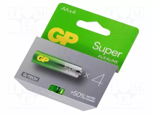 PARISTO: ALKALIPARISTO - AA - 1,5V - EI-UUDELLEENLADATTAVA - 4KPL - Alkaliparistot - BAT-LR6SUPGP-B4 - 1