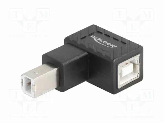 ADAPTERI - USB 2.0 - USB B RASIA,USB B-PISTOKE 90° YLÄ-/ALA- - USB kaapelit ja adapterit - DELOCK-67204 - 1