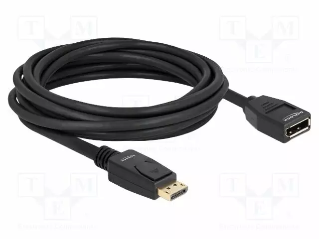 KAAPELI - DISPLAYPORT-PISTORASIA,DISPLAYPORT-PISTOKE - PIT: 5M - HDMI, DVI, DisplayPort johdot - DELOCK-80004 - 1